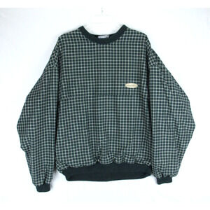 VTG Sunderland Of Scotland Golf Pullover Men Size Large Green PLaid Waterproof